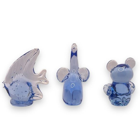 U.S. Commemorative Fine Art Gallery Hand Blown Glass Animal Paperweights Set(6) - Picture 2 of 4